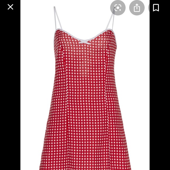Miguelina nadine dress red gingham XS NWT - Picture 5 of 8